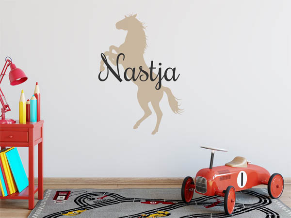 Wandtattoo Nastja mit Pferd