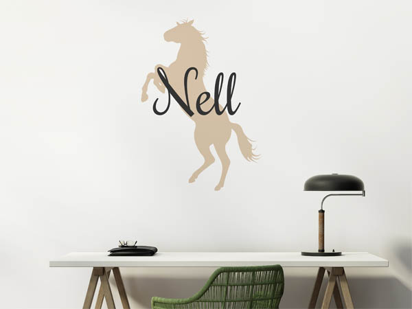 Wandtattoo Nell mit Pferd