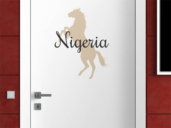 Wandtattoo Nigeria mit Pferd