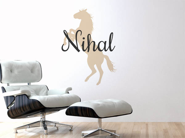 Wandtattoo Nihal mit Pferd