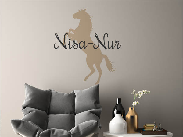 Wandtattoo Nisa-Nur mit Pferd