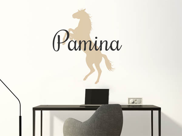 Wandtattoo Pamina mit Pferd