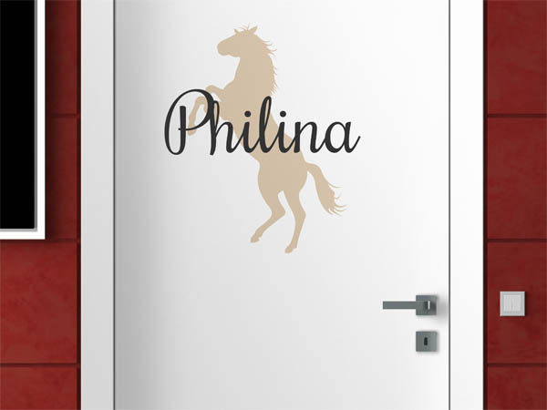 Wandtattoo Philina mit Pferd