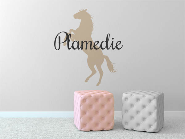 Wandtattoo Plamedie mit Pferd
