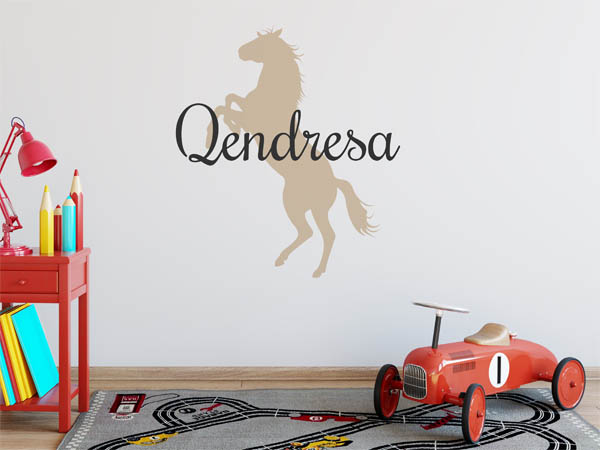 Wandtattoo Qendresa mit Pferd