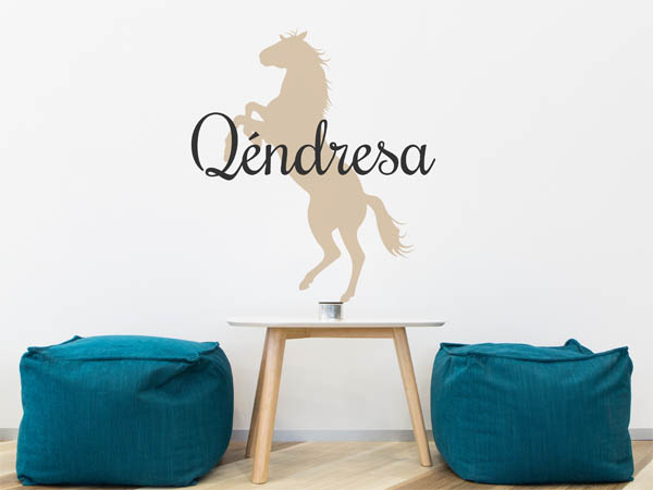 Wandtattoo Qéndresa mit Pferd