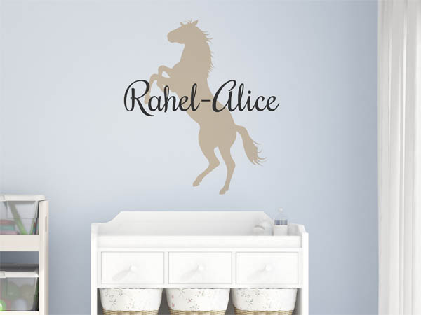Wandtattoo Rahel-Alice mit Pferd