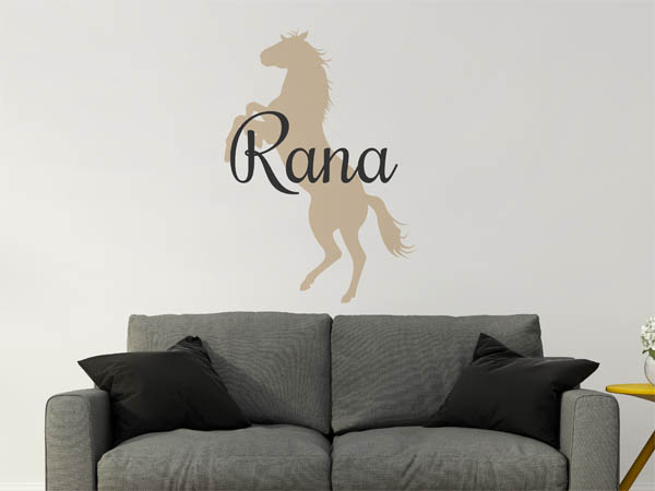 Wandtattoo Rana mit Pferd