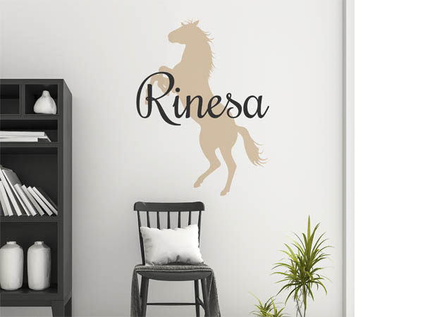 Wandtattoo Rinesa mit Pferd