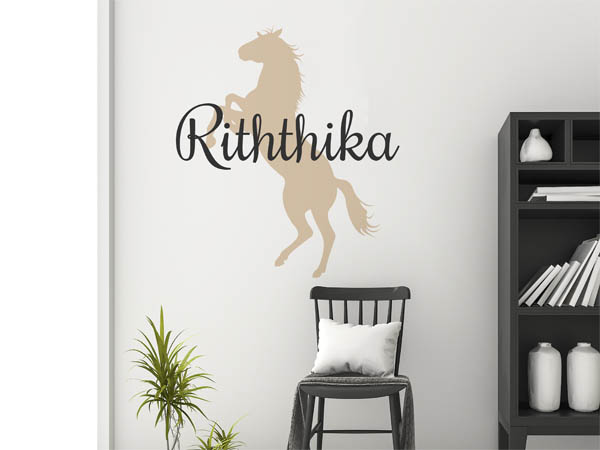 Wandtattoo Riththika mit Pferd
