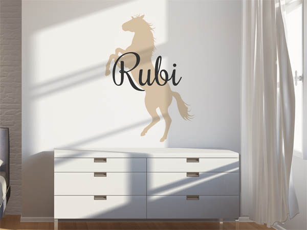 Wandtattoo Rubi mit Pferd