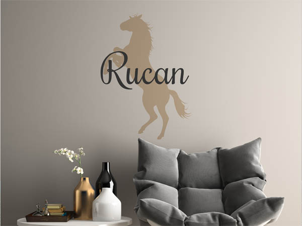 Wandtattoo Rucan mit Pferd