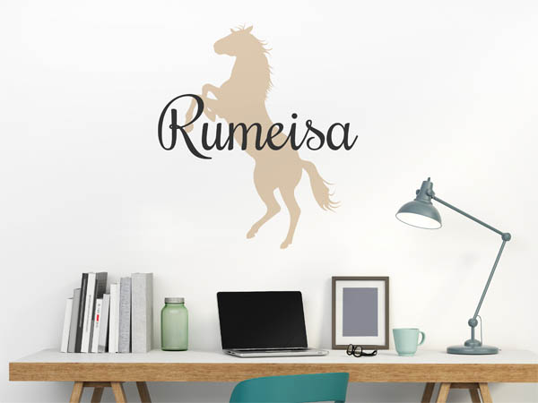 Wandtattoo Rumeisa mit Pferd