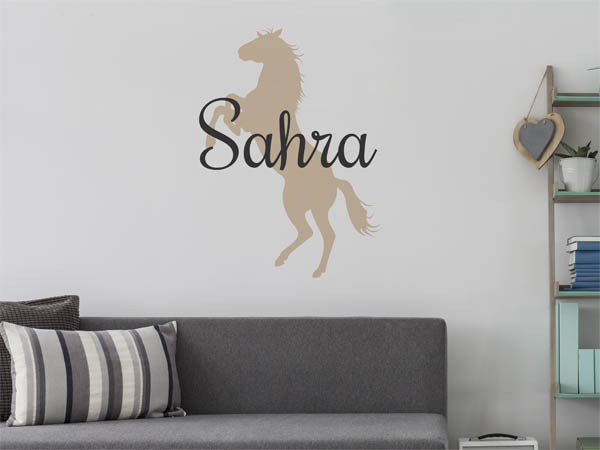 Wandtattoo Sahra mit Pferd