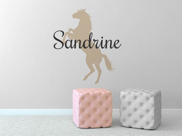 Wandtattoo Sandrine mit Pferd