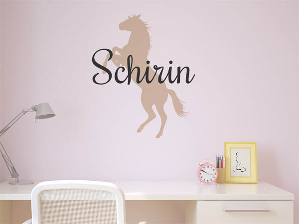 Wandtattoo Schirin mit Pferd