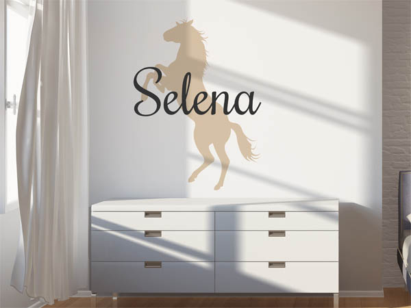 Wandtattoo Selena mit Pferd