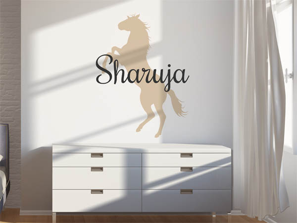 Wandtattoo Sharuja mit Pferd