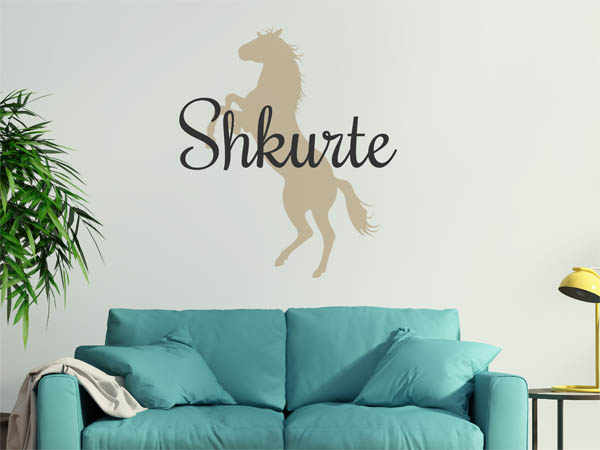Wandtattoo Shkurte mit Pferd