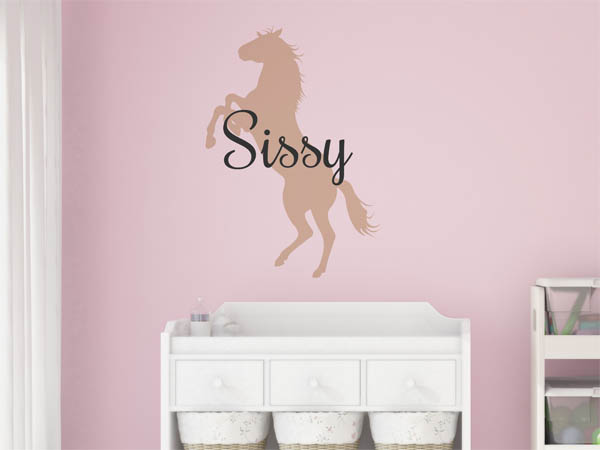 Wandtattoo Sissy mit Pferd