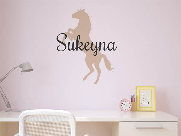 Wandtattoo Sukeyna mit Pferd