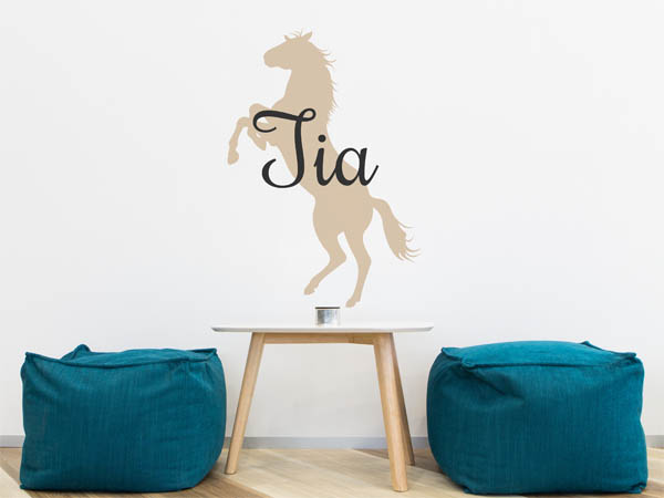 Wandtattoo Tia mit Pferd