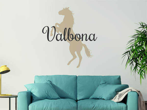 Wandtattoo Valbona mit Pferd