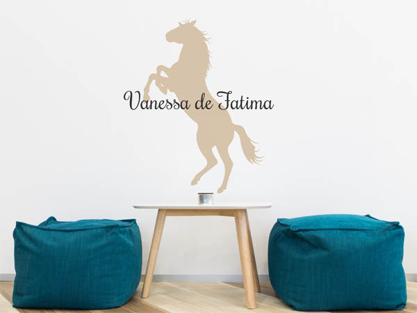 Wandtattoo Vanessa de Fatima mit Pferd