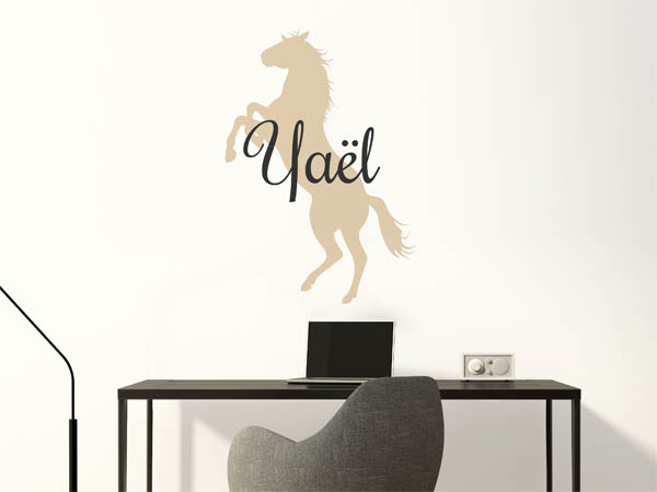 Wandtattoo Yaël mit Pferd