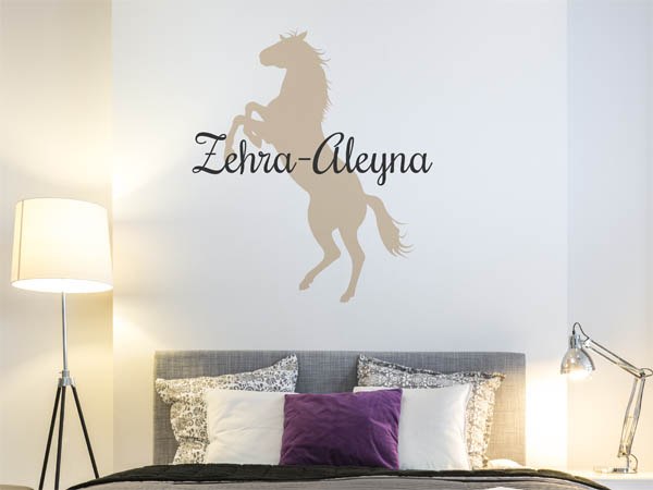 Wandtattoo Zehra-Aleyna mit Pferd