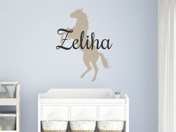 Wandtattoo Zeliha mit Pferd