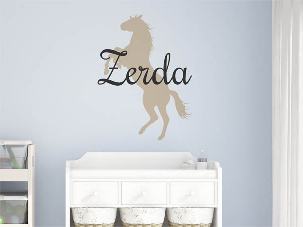 Wandtattoo Zerda mit Pferd