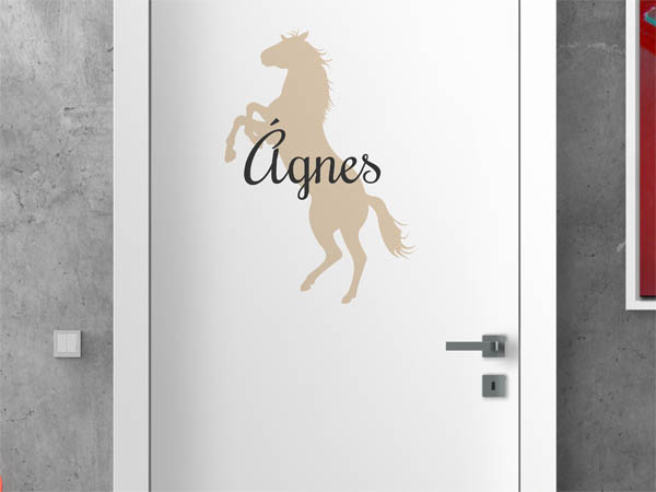 Wandtattoo Ágnes mit Pferd
