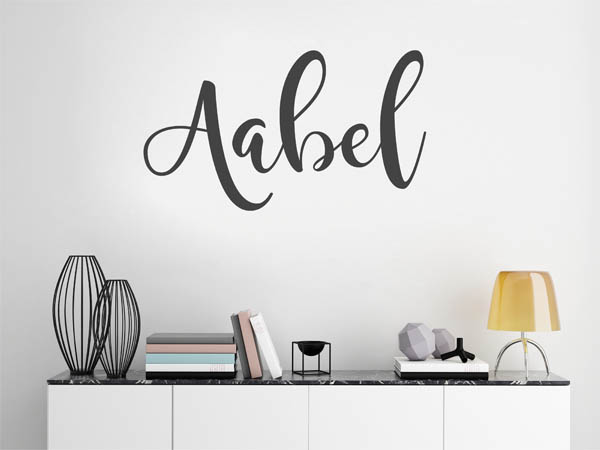 Wandtattoo Aabel in Handschrift