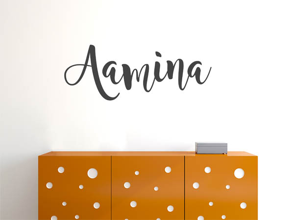 Wandtattoo Aamina in Handschrift