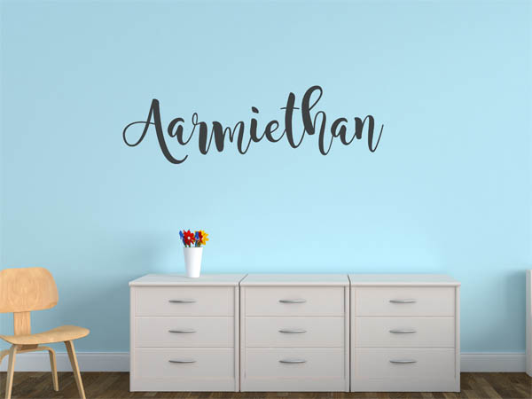 Wandtattoo Aarmiethan in Handschrift