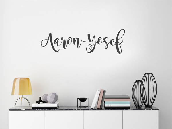 Wandtattoo Aaron-Yosef in Handschrift