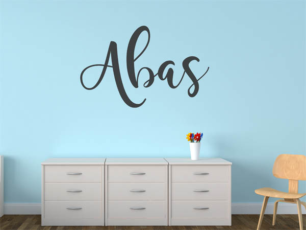 Wandtattoo Abas in Handschrift
