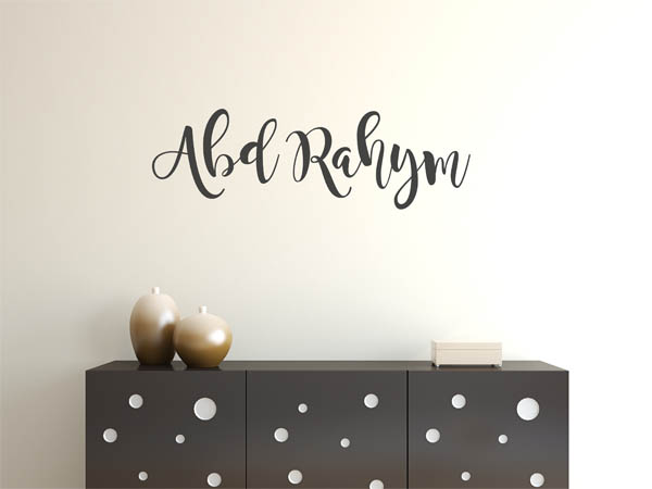Wandtattoo Abd Rahym in Handschrift