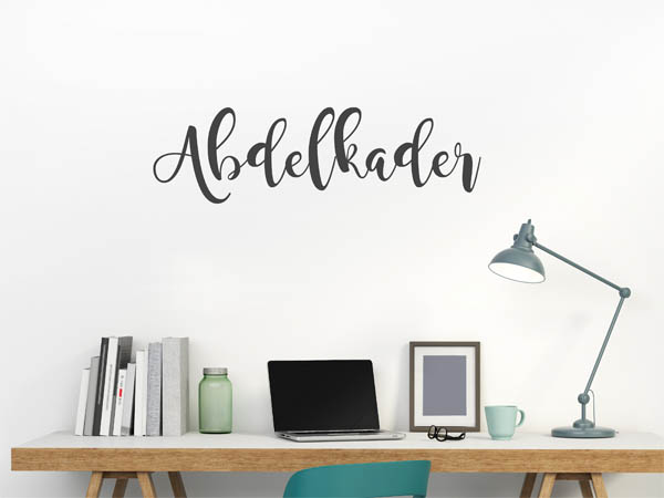 Wandtattoo Abdelkader in Handschrift