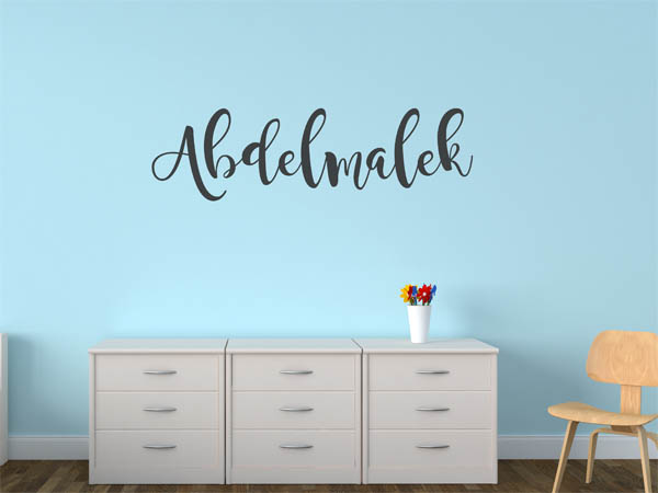 Wandtattoo Abdelmalek in Handschrift