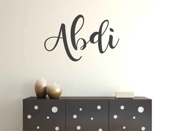 Wandtattoo Abdi in Handschrift