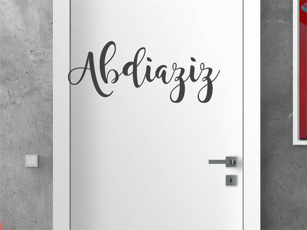 Wandtattoo Abdiaziz in Handschrift