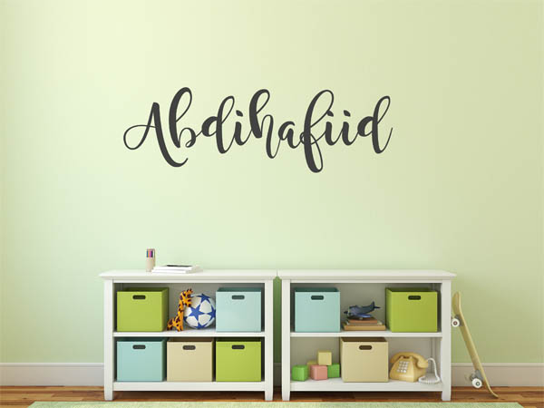 Wandtattoo Abdihafiid in Handschrift
