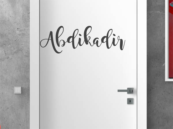 Wandtattoo Abdikadir in Handschrift