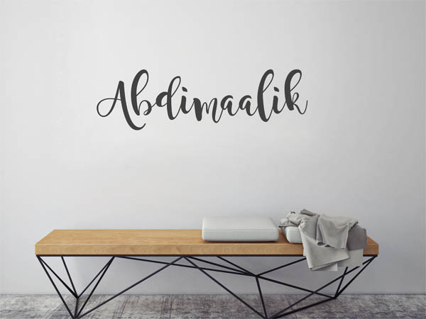 Wandtattoo Abdimaalik in Handschrift