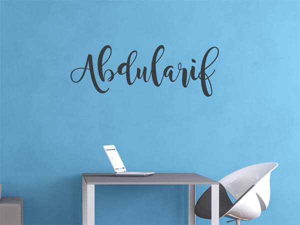 Wandtattoo Abdularif in Handschrift