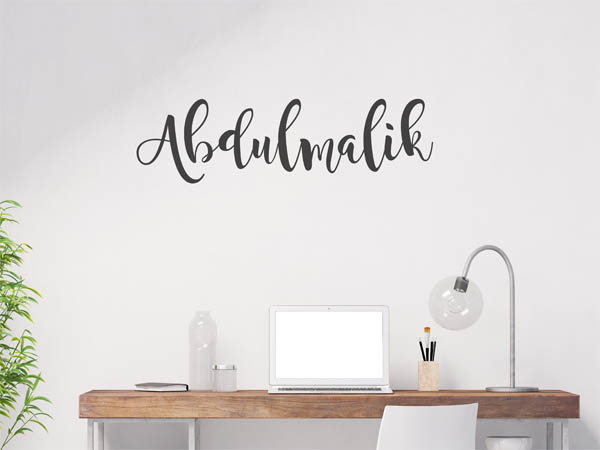 Wandtattoo Abdulmalik in Handschrift