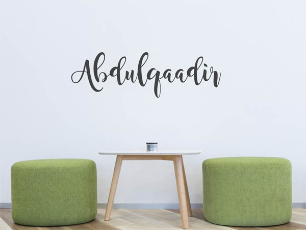 Wandtattoo Abdulqaadir in Handschrift