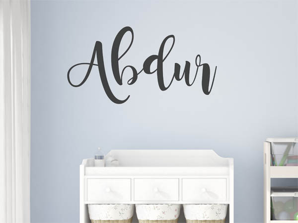 Wandtattoo Abdur in Handschrift